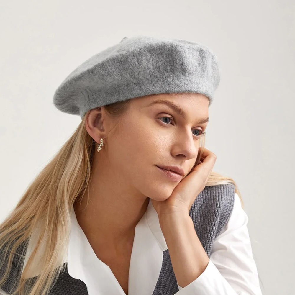 WOOL GRAY BERET